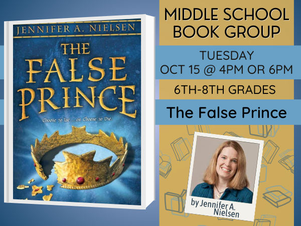 Book cover of The False Prince with a photo of the author