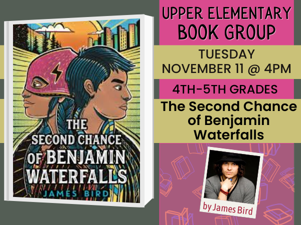 Book Group date and time with book cover and author photo