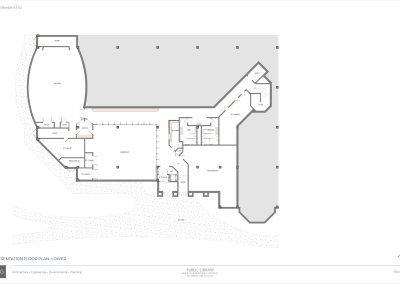 Remodel floor plan of the lower level with more detail