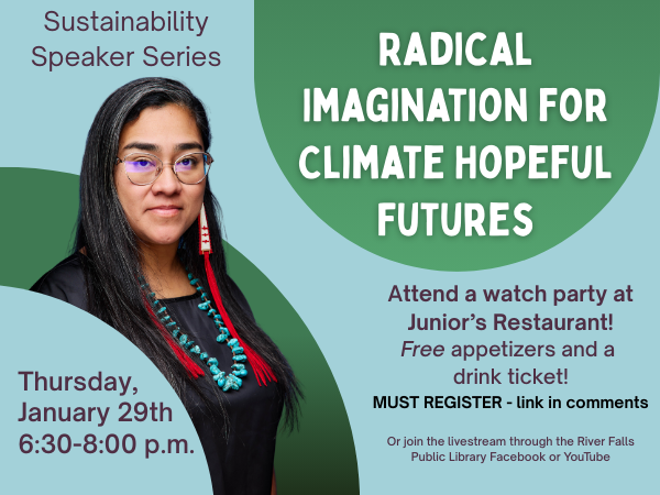 turquoise, green and brown writing woman with long black hair glasses long red earrings and a turquoise necklace over a black shirt