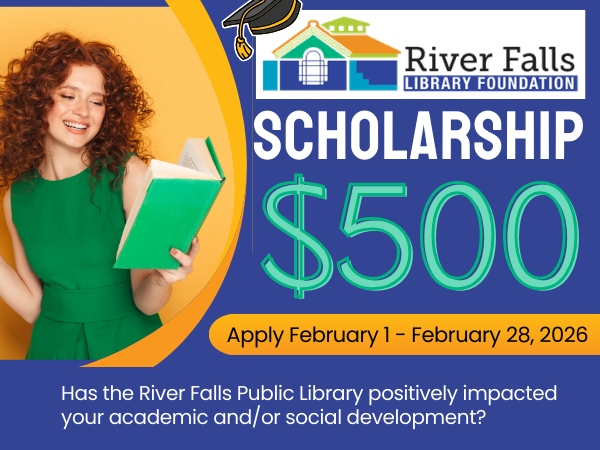 girl with red curly hair green dress and green book blue and yellow background